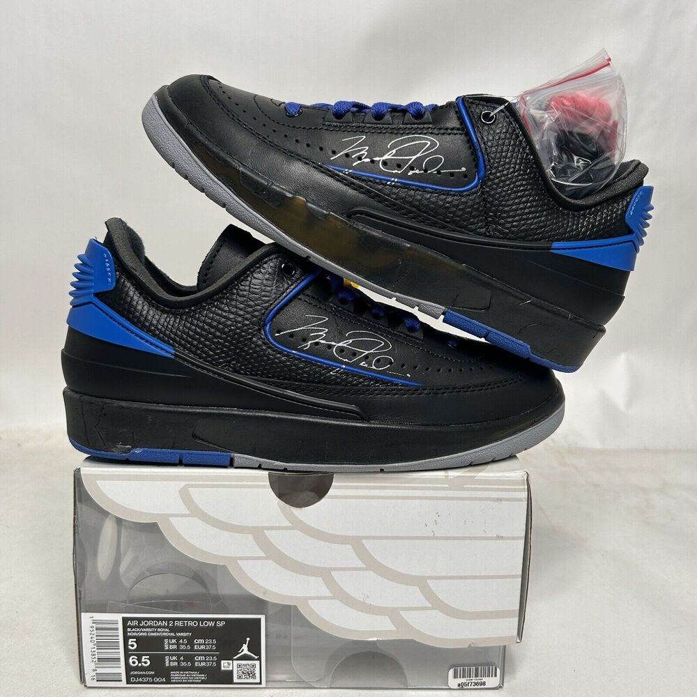 Off-White x Air Jordan 2 Retro SP Low “Black Varsity Royal” 2024